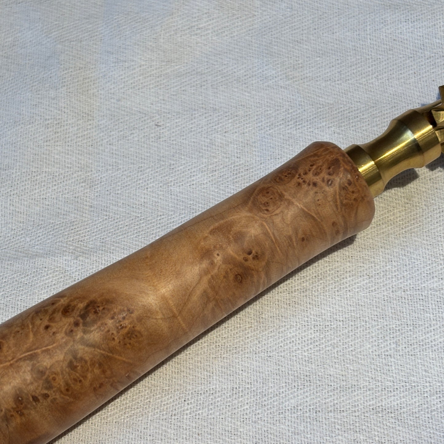 Brass Pasta Cutter (Custom Burl Wood Handles)