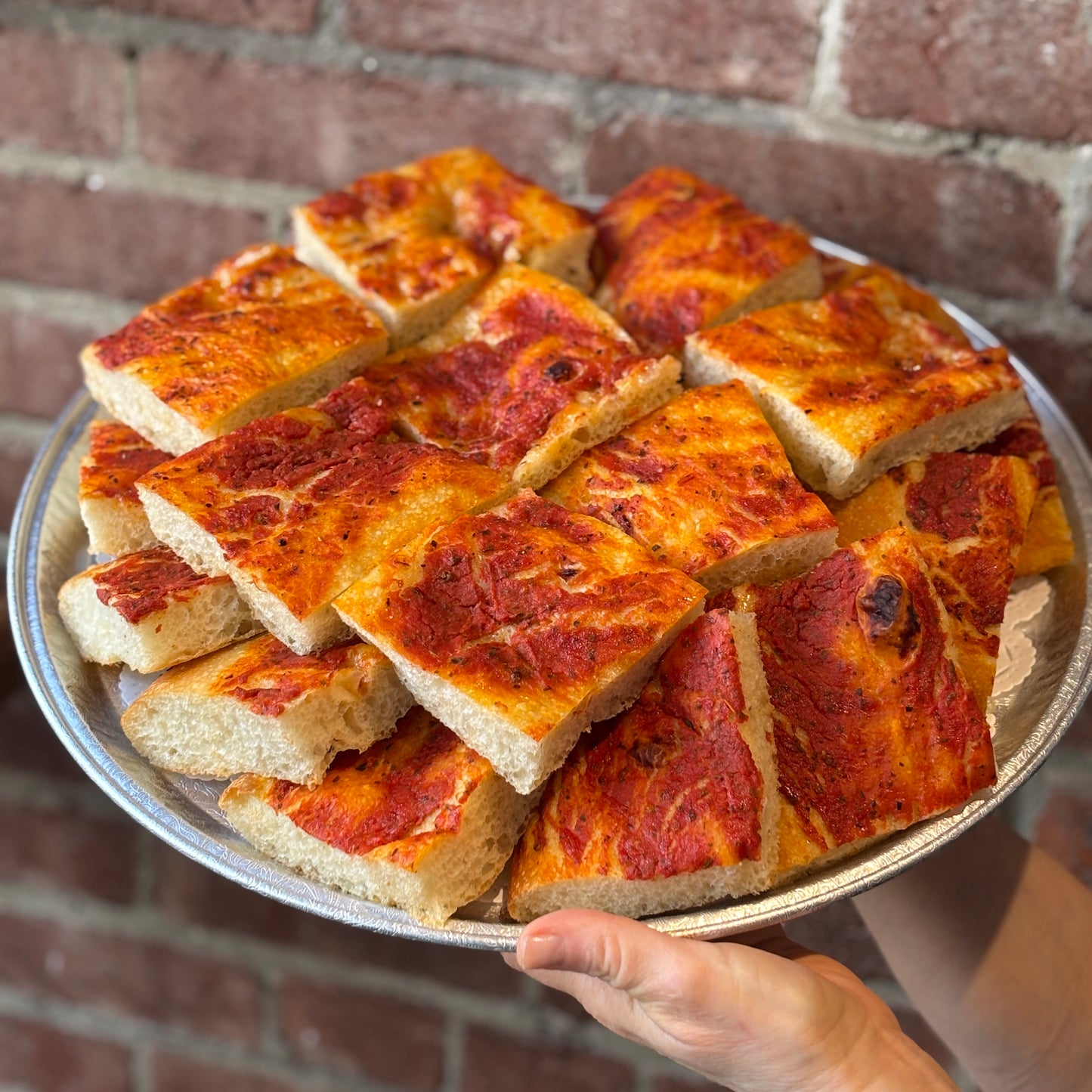 Focaccia on a Tray